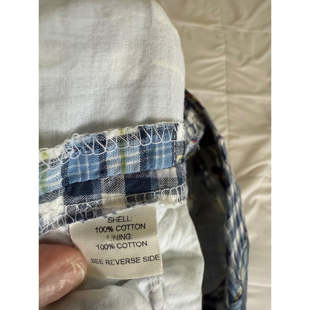 J Mclaughlin Patchwork Madras Plaid Pants Womens … - image 5